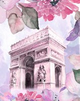 Framed 'Parisian Blossoms II' border=