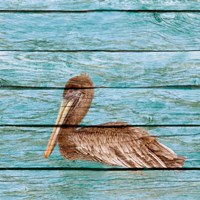 Framed Wood Pelican I