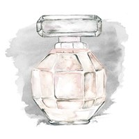 Framed Perfume Bottle with Watercolor II