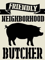 Framed Neighborhood Butcher