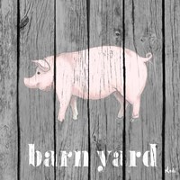 Framed Barnyard Pig