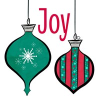 Framed Joyful Christmas Ornaments II