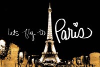 Framed Let's Fly To Paris