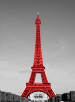 Framed Eiffel Tower in Red