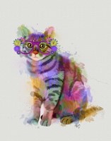 Framed Cat Rainbow Splash 7