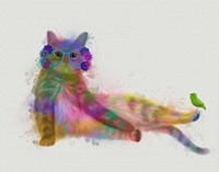 Framed Cat Rainbow Splash 10