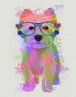 Framed West Highland Terrier Rainbow Splash