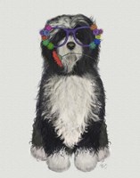 Framed Tibetan Terrier Flower Glasses