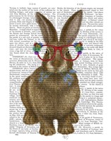 Framed Rabbit and Flower Glasses