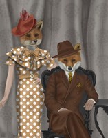 Framed Fox Couple 1930s