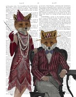Framed Fox Couple 1920s
