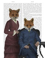 Framed Fox Couple Edwardians