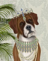 Framed Boxer and Tiara, Portrait