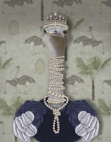 Framed Ostrich and Pearls, Portrait