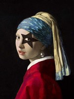 Framed Girl with Skull Hearring