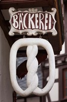 Framed Germany, Hesse, Limburg An Der Lahn, Pretzel Bakery Sign