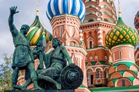 Framed Monument To Minin And Pozharsky St Basil's Basilica Red Square Moscow, Russia