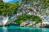 Framed Rock Arch In The Rock Islands, Palau