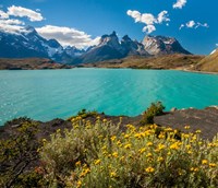 Framed Chile, Patagonia, Torres Del Paine National Park The Horns Mountains And Lago Pehoe