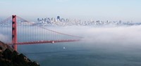 Framed San Francisco Golden Gate Bridge Disappearing Into Fog