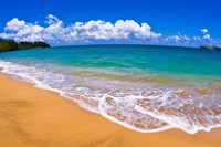 Framed Blue Waters On Hanalei Bay, Island Of Kauai, Hawaii