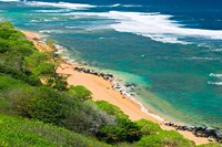 Framed Larsen's Beach, North Shore, Island Of Kauai, Hawaii