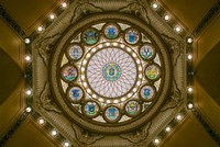 Framed Rotunda Ceiling, Massachusetts State House, Boston