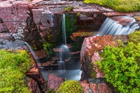 Framed Triple Falls, Glacier National Park, Montana