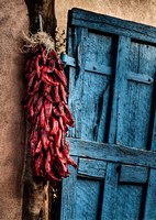 Framed Hanging Chili Peppers, New Mexico