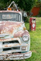 Framed Rusted Antique Automobile, Tucumcari, New Mexico