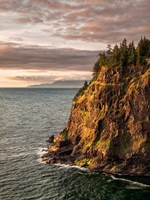 Framed Cape Meares State Park At Sunset, Oregon