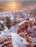 Framed Sunrise Point After Fresh Snowfall At Bryce Canyon National Park