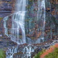 Framed Rainbow View Of Bridal Veil Falls, Utah