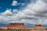 Framed Mesas And Thunderclouds Over The Colorado Plateau, Utah