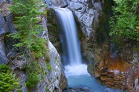 Framed Christine Falls, Mount Rainier National Park, Washington State