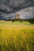 Framed Approaching Thunderstorm At The Devil's Tower National Monument