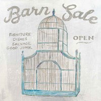 Framed White Barn Flea Market V