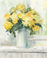 Framed 'Endless Summer Bouquet I Yellow' border=