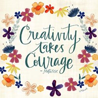 Framed Creativity Takes Courage