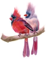 Framed Cardinal Couple