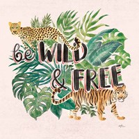 Framed Jungle Vibes VII - Be Wild and Free Pink