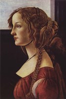 Framed Portrait of Simonetta Vespucci