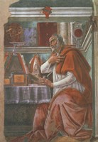 Framed Saint Augustine in his Cell