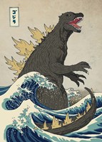 Framed Great Monster off Kanagawa