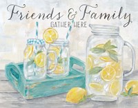 Framed Friends and Family Country Lemons Landscape