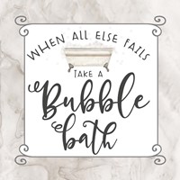 Framed Bath Humor Bubble Bath