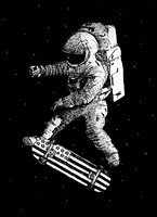 Framed Kickflip in Space