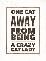 Framed Crazy Cat Lady
