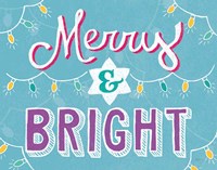 Framed Merry and Bright Aqua