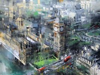 Framed London Green - Big Ben